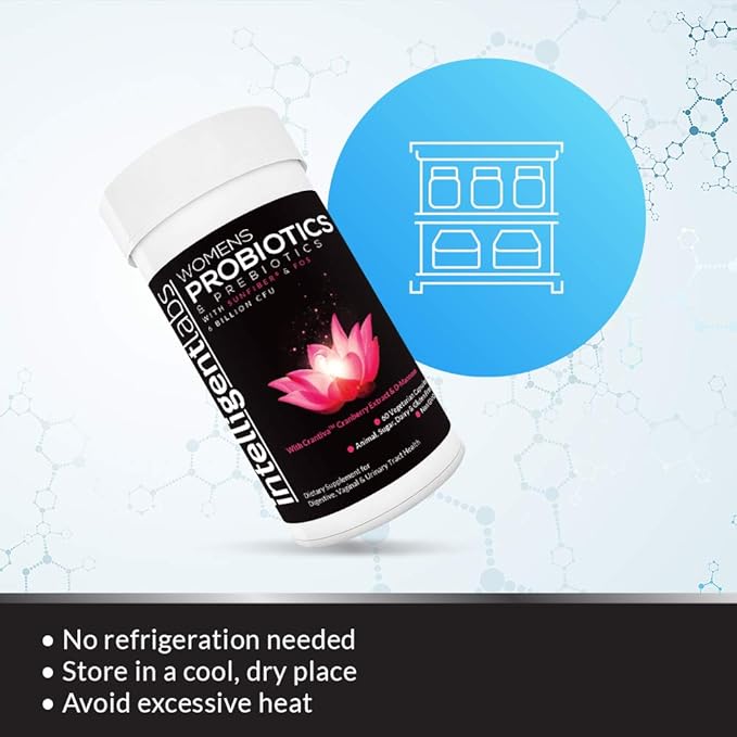 Intelligent Labs Women's Probiotics Formula with Cranberry Extract, D-Mannose and Prebiotics All in one, 6 Billion CFU Probiotic, One Capsule a Day, 60-Day Supply, Third-Party Verified for Purity