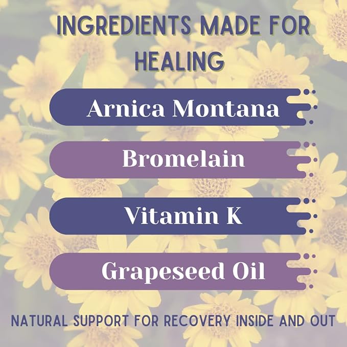 Topical Gel for Bruising and Swelling, 20% Arnica, Bromelain, 2% Vitamin K Oxide, 20g (0.7 fl oz) – Advanced Concentrated Bruise Treatment Formula