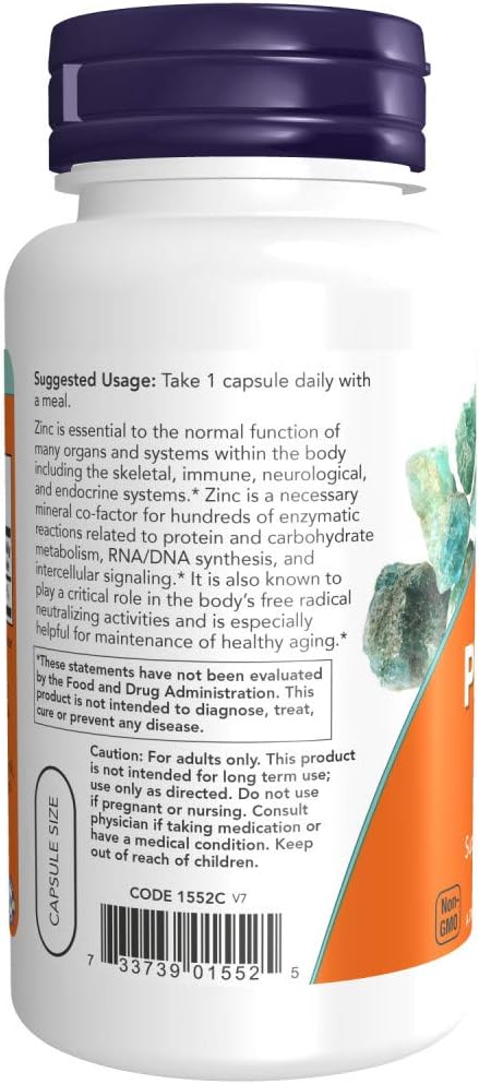 NOW Foods Zinc Picolinate 50mg,120 Capsules (Pack of 2)
