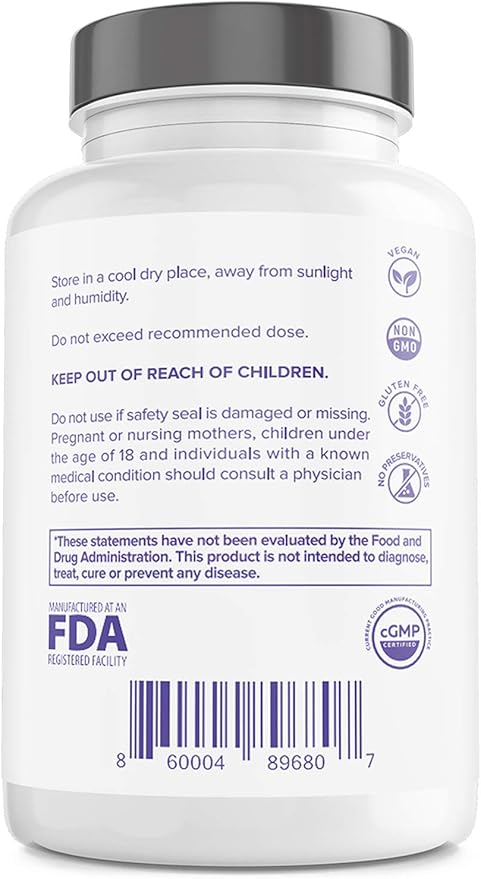 Immune Support Supplement with Vitamin C and Zinc, Sambucus Elderberry, Vitamin D3, Glutathione, Echinacea Capsules - Natural Immune Booster Herbal Supplements - Vegan, Gluten-Free (60ct)