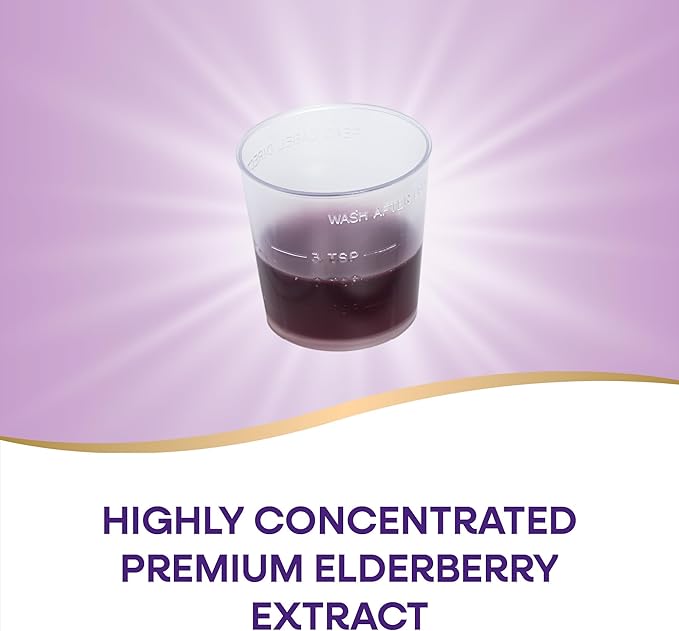 Nature’s Way Sambucus Elderberry Traditional Immune Syrup, Highly Concentrated Black Elderberry Extract, Traditional Immune Support*, Delicious Berry Flavored, 8 Fl Oz (Packaging May Vary)
