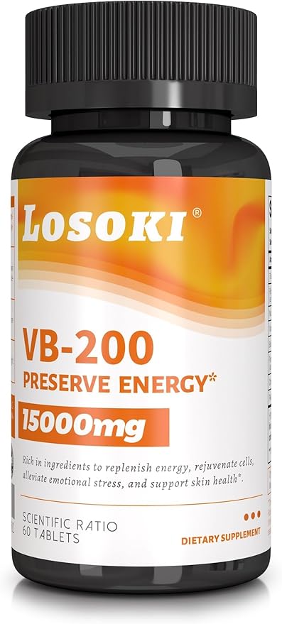 VB-200 - High-Potency Vitamin B Complex Tablets for Energy - 60 Tablets