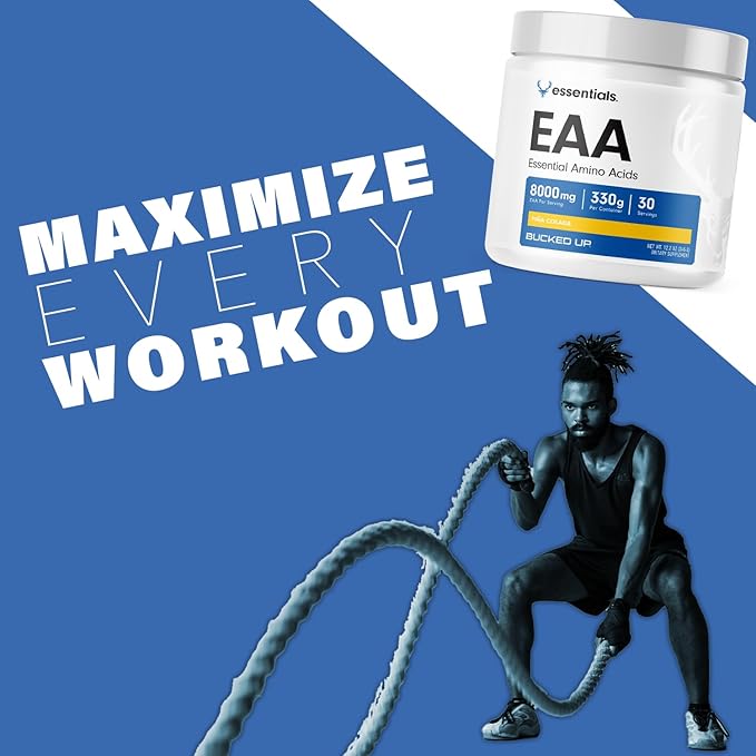 Bucked Up Essential Amino Acids - EAA Powder - Easy Mix, Non Clumping Formula - for Pre/Intra Workout - Pina Colada Flavor - 30 Servings - 11.6 oz