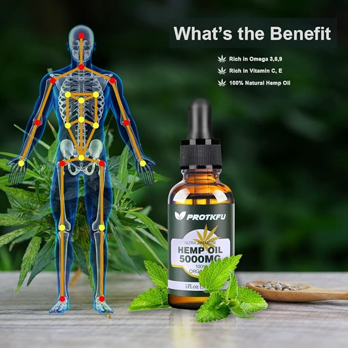(2Pack Hemp Oil - Omega 3-6-9 Oil Fatty Acids Nutritional Supplement for Immune System Support, Focus, Calm, Relaxation, and Mood Enhancement - Organic, Vegan, Non-GMO
