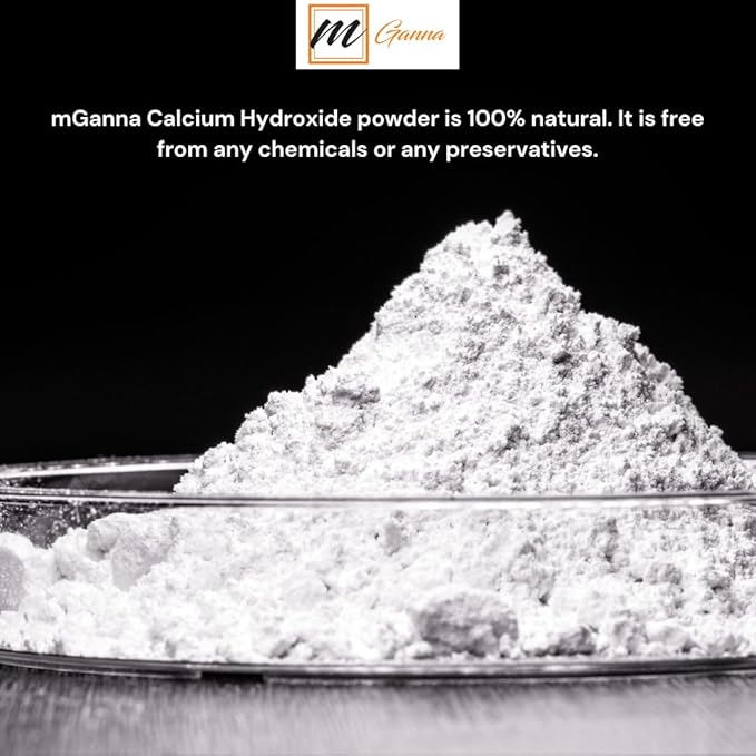 100% Natural Calcium Hydroxide Powder for Food & Cosmetics 227 GMS / 0.5 LBS
