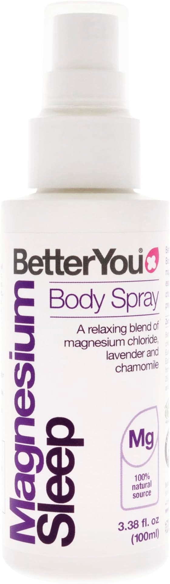 BetterYou Magnesium Muscle Body Spray - Relaxing Topical Magnesium and Essential Oil Spray - Lavender and Chamomile - Promotes Better Sleep - 3.38 oz (Pack of 3)