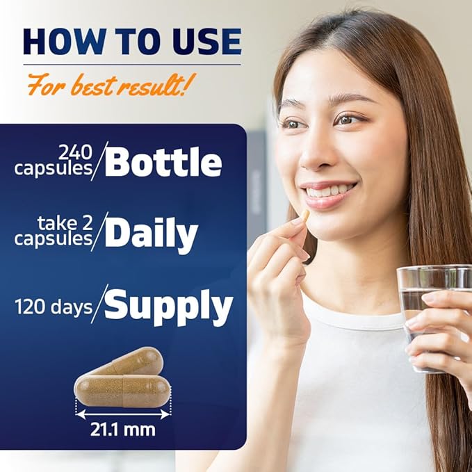 Vitamatic Artichoke Extract Vegetable Capsules 1000mg 240 Count - 10:1 Extract 1000 mg - Non-GMO, Gluten Free Supplement - Made in The USA