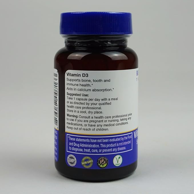 Vitamin D3 - Bone Health Support (60 Vegan Capsules)