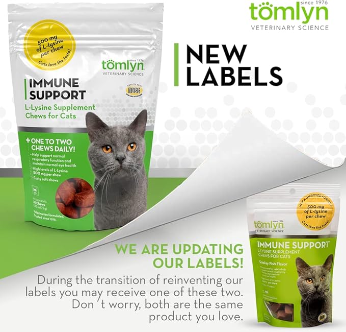 Tomyln Immune Support L-Lysine Nutritional Supplement 2.65oz each (3 Pack)