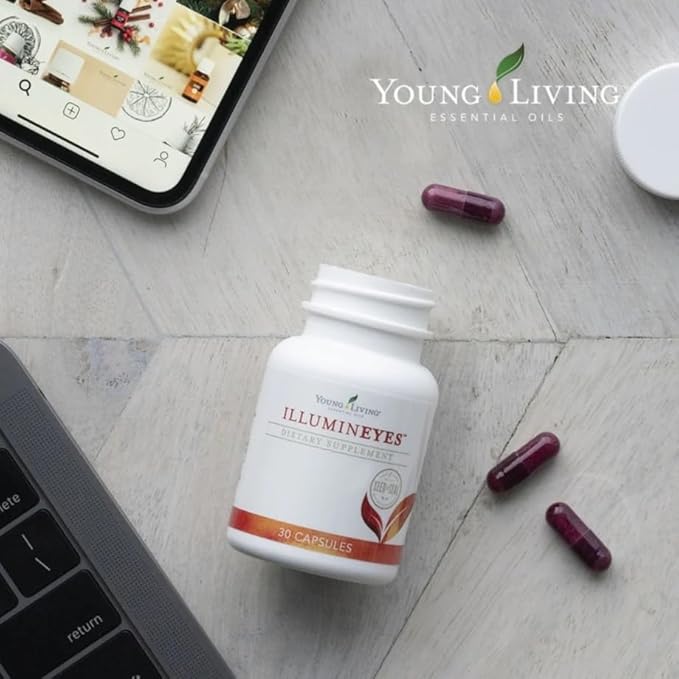 Young Living IlluminEyes - Eye Health Support - Blue Light Protection - Includes Lutein & Zeaxanthin - Helps Reduce Eye Strain - Vitamins A & C - Vision Care - 30 ct