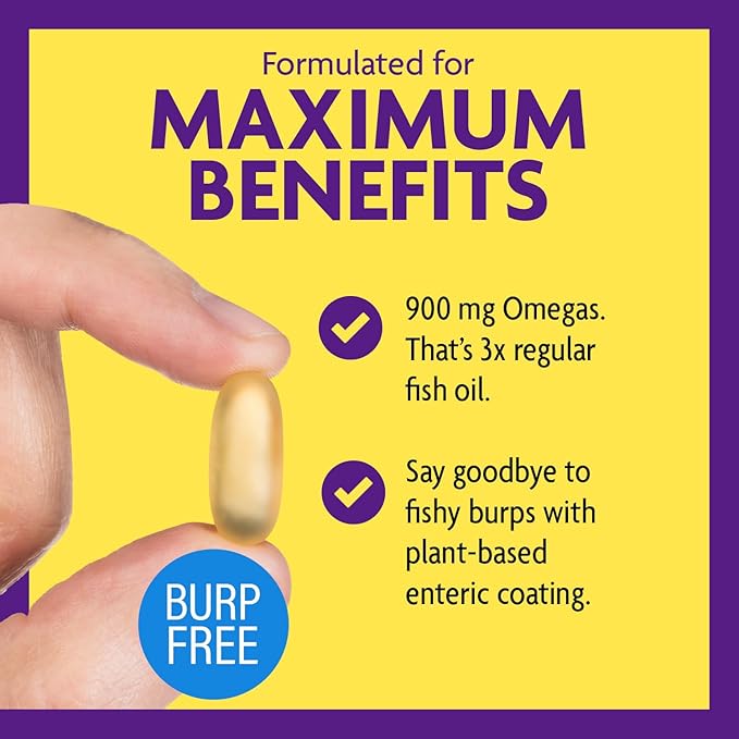 InnovixLabs Triple Strength Omega 3 Supplement, Burpless Fish Oil for Women and Men - 900 mg EPA & DHA, Brain & Joint Support, Award Winning & Third-Party Tested, 200 Softgels