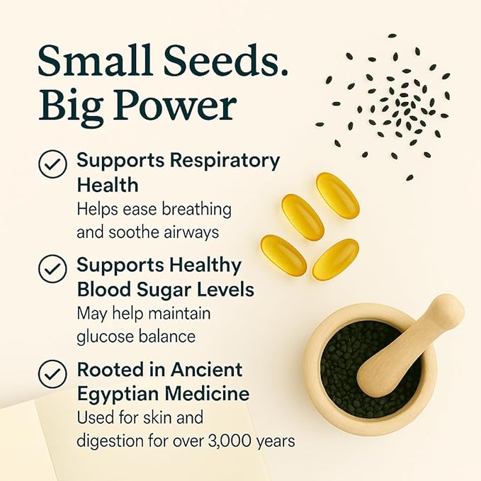 ORGANICS NATURE Black Seed Oil Capsules 1000MG Vegan Softgels, for Hair & Skin, Heart Support, Nigella Sativa - 100% Cold Pressed Cumin Seed Oil Capsules High Thymoquinone, Omega 3s