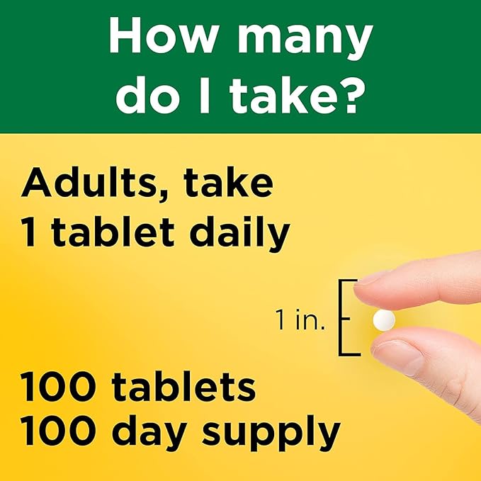 Nature Made Vitamin B1 100mg, Dietary Supplement for Energy Metabolism Support, 100 Tabletss, 100 Day Supply.