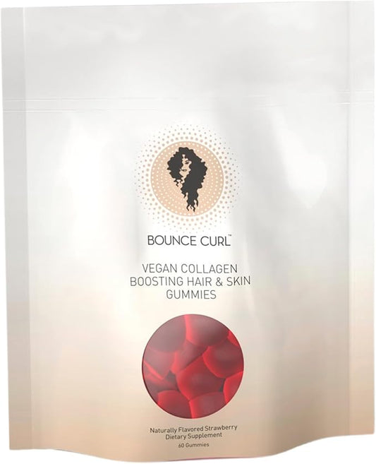 Bounce Curl Vegan Collagen Boosting Hair, Skin & Nails Gummies, 60 Strawberry Gummies