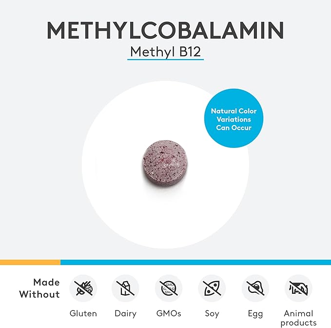 XYMOGEN Methylcobalamin 5,000 mcg - Vitamin B12 Supplement in Small, Pleasant-Tasting Tablets - Supports Healthy Methylation, Neurological Health, a Healthy Immune System (120 Tablets)