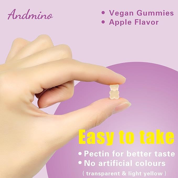 EAA Gummies 7500 mg, BCAA Gummies, Amino Acids Supplement for Muscle, Immune, Nervous & Digestive Health, for Adults & Kids, Non-GMO, Vegan, Gluten Free, Apple Flavor, 120