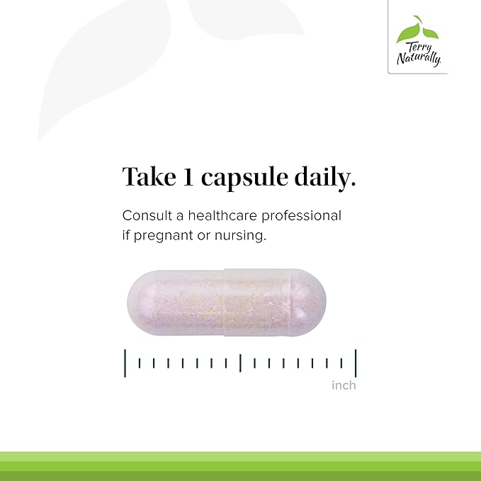 Terry Naturally BioActive Vitamin B - Aid Heart Health with Bioactive B Vitamins - Supplement with Folate & Calcium - B Complex Vitamin to Aid Nervous System Function - 60 Capsules