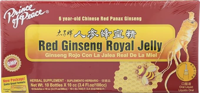 Prince of Peace Red Ginseng - Royal Jelly - 10 cc - 10 Count