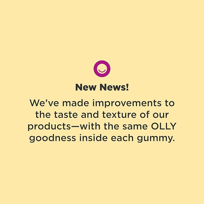 OLLY Daily Energy Gummy, Caffeine Free, Vitamin B12, CoQ10, Goji Berry, Adult Chewable Supplement, Tropical Flavor - 60 Count (Pack of 2)