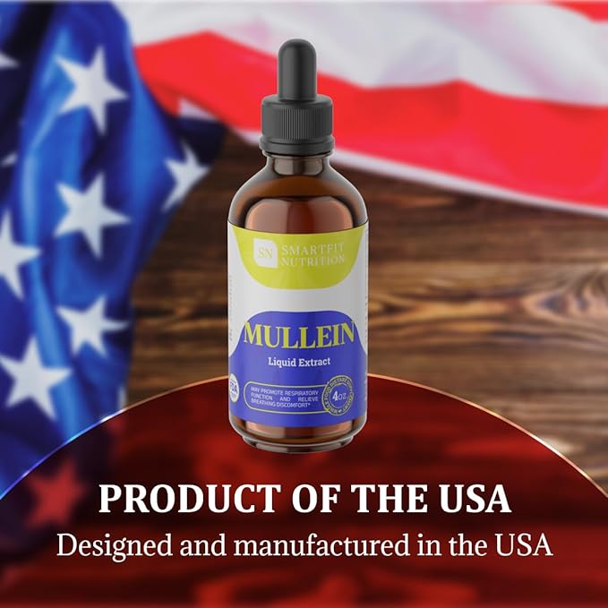 Mullein - Mullein Leaf Extract Drops - Lung Cleanse - Supplement for Respiratory System Support - Verbascum Densiflorum - 4 oz