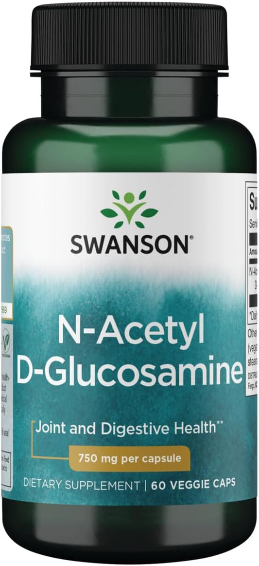 Swanson N-Acetyl D-Glucosamine (N-A-G) 750 Milligrams 60 Veg Capsules
