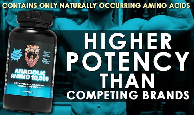 Healthy 'N Fit ANABOLIC Amino 10,000 90 Tablets, EAA & BCAA - 10,000 MGS Amino Acids per Serving