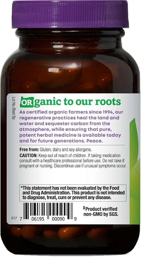 Oregon's Wild Harvest Certified Organic Ashwagandha Herbal Vegan Capsules, 1200 MGS, 90 Count
