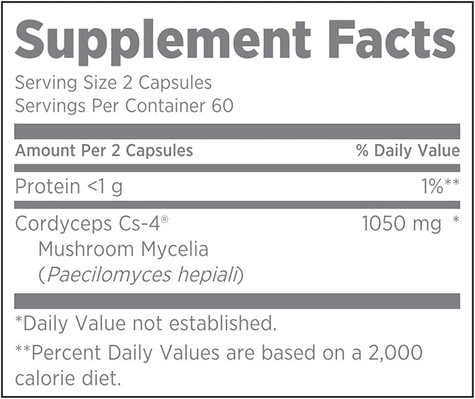 Nu Skin CordyMax Cs-4 - Premium Dietary Supplement | Supplement for Stamina, Healthy Well-Being | Proprietary Cordyceps Sinensis Extract | Convenient Capsules, Daily Supplement (120 Capsules)
