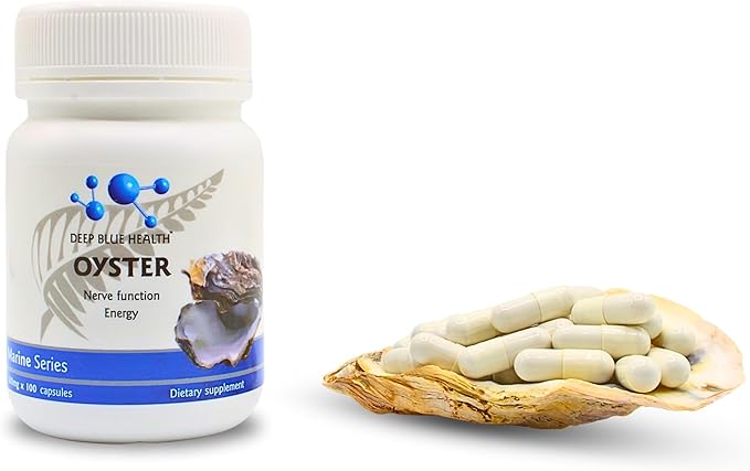 New Zealand Oyster Extract Powder - 500mg x 100 Capsules - Zinc Supplement Pills for Men and Women - Supports Immune Health, Energy and Nerve Function w/ Green Lipped Mussel