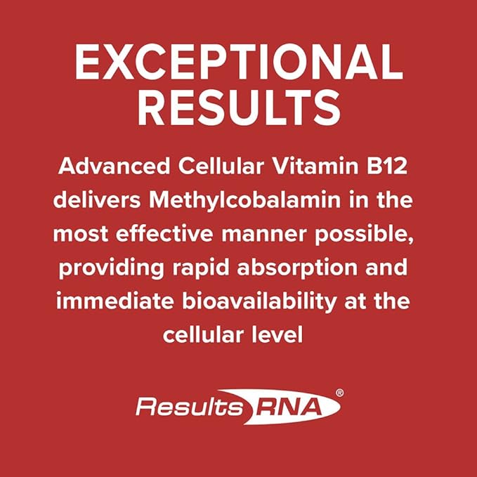 Results RNA - Advanced Cellular Vitamin B12 Methylcobalamin Supports Heart Health, Good Mood, Energy & Brain Function. Enjoy Superior Absorption Vitamin B12 Formula. (2 oz - 30 Servings)