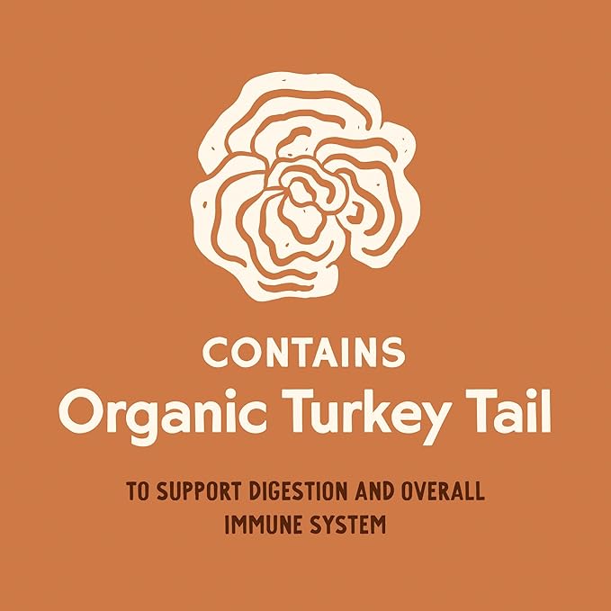 Super Blend Powder, Mushroom Mycelium and Dog Probiotic Supplement for Brain and Digestive Health, Turkey Tail & Probiotics, 90 Servings