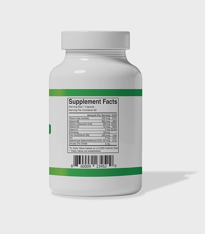 Immune Boost-Advanced Formula with Vitamins, Minerals, and Herbal Extracts - Supports a Healthy Lifestyle - 90 Capsules