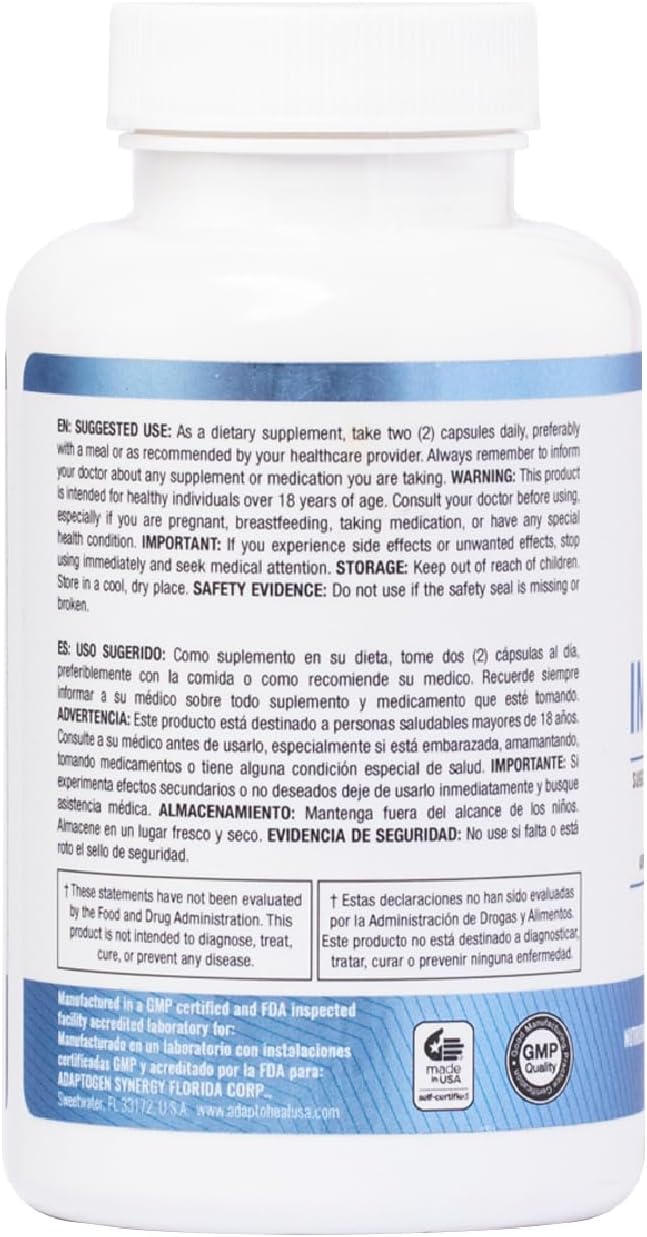 Immodulator - Adaptogenic Supplement for Well-Being, with Ginseng, Ashwagandha, Reishi Mushroom - Supports Stress Response, Mood Balance and Immune System Function (90 Capsules/700 mg)