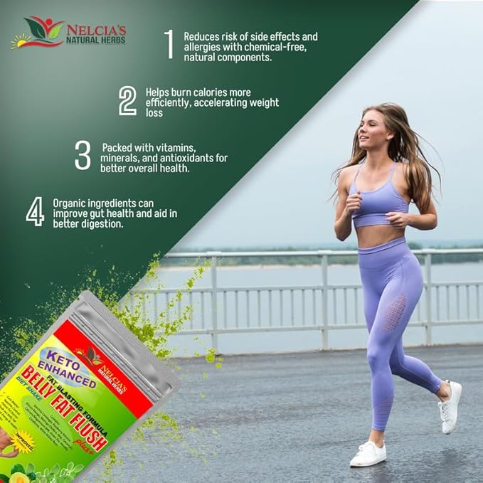 NELCIA'S NATURAL HERBS Belly Fat Burner for Men & Women | Probiotics & Appetite Suppressant for Weight Loss Supplement Powder| Metabolism Booster Raspberry Ketones, Green Tea|16 oz 30 Servings