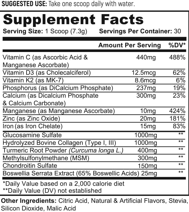 Navan Spine and Disc Osteo Bone Strength & Density Supplement Powder with Calcium, Phosphorus, Vitamin D, Glucosamine, Chondroitin, MSM, & Turmeric by Clinical Experts