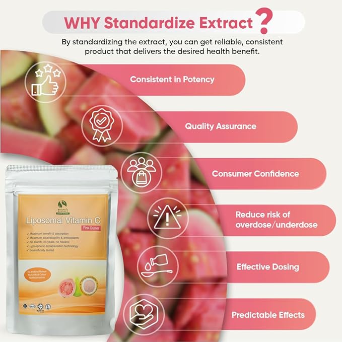 Bionutricia Liposomal Vitamin C with Pink Guava Extract Powder (Water Soluble) Immune & Collagen Support, Two-Stage for High Absorption & Antioxidant, No Sugar & Non GMO 5.29Ounce
