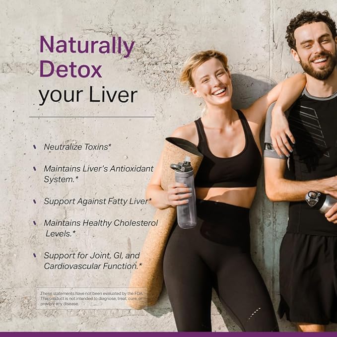 Vital Liver Health Formula - Milk Thistle Supplement for Antioxidant Support, Wellness Maintenance & Rapid Absorption - Non-GMO, Gluten-Free, Plant-Based - 60 Veggie Capsules