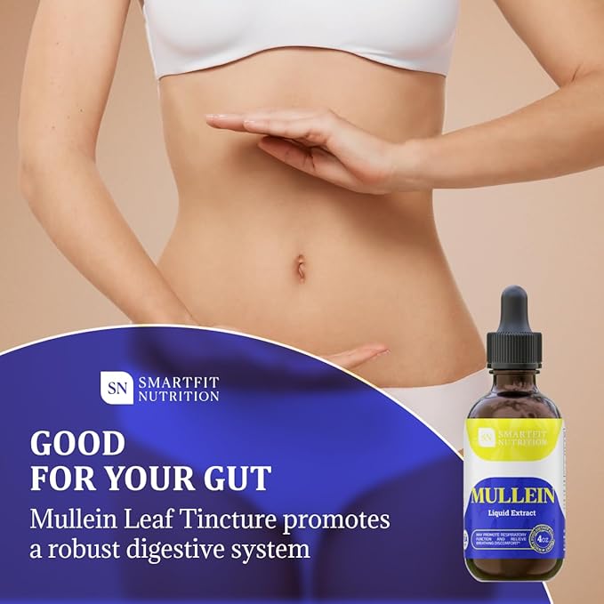 Mullein - Mullein Leaf Extract Drops - Lung Cleanse - Supplement for Respiratory System Support - Verbascum Densiflorum - 4 oz