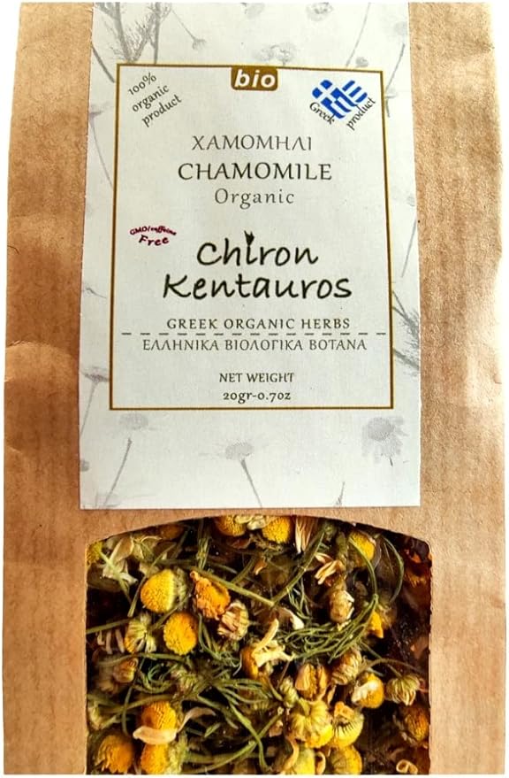 Greek Organic Bio Herb Greek Chamomile from Mount Pelion Greece - GMO/Caffeine Free 20gr - 0.70oz