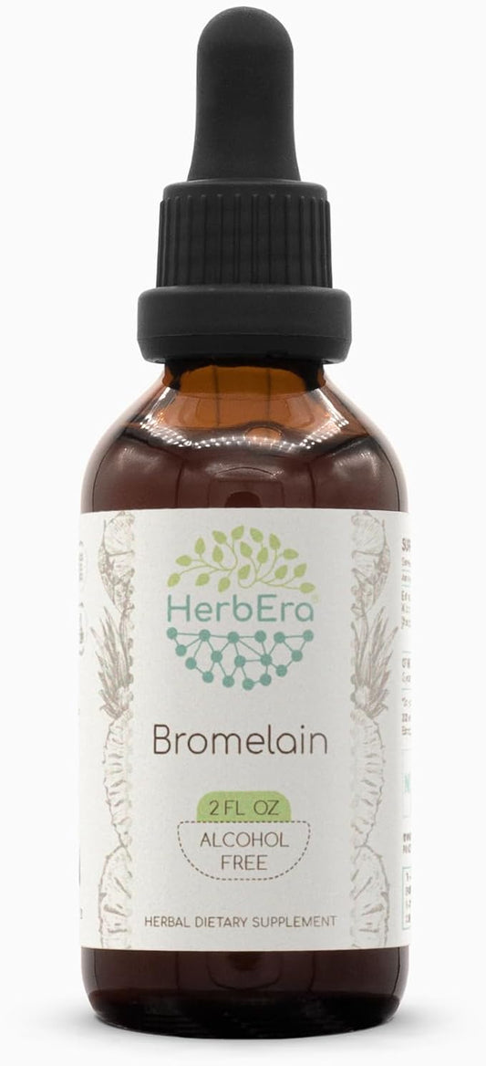 Bromelain B60 Alcohol-Free Herbal Extract Tincture, Super-Concentrated Wildcrafted Bromelain, Pineapple (Ananas comosus) (2 fl oz)