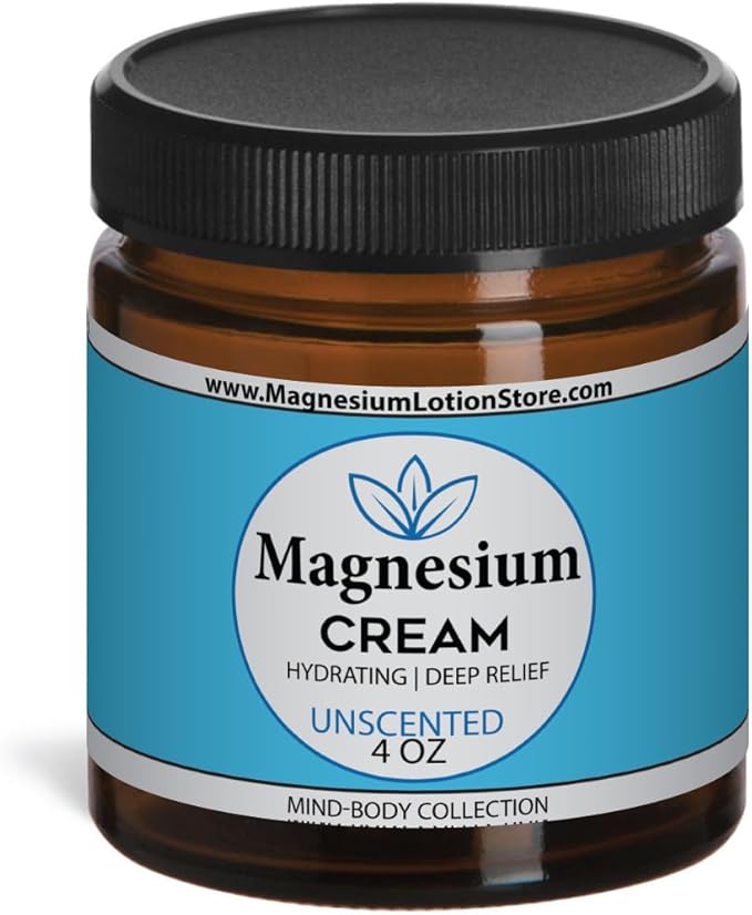 Unscented Magnesium Cream – Pure Hydration, 4 oz USA Made