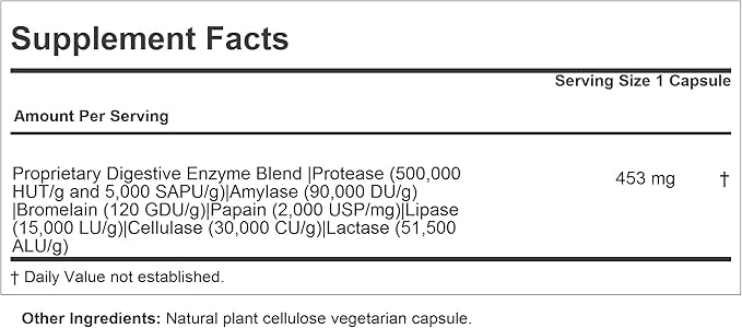ANDREW LESSMAN Digest Assure 60 Capsules - Comprehensive Blend of Powerful Natural Enzymes to Support and Enhance Digestive Health, Vegetarian-Sourced Enzymes, Small Easy to Swallow Capsules
