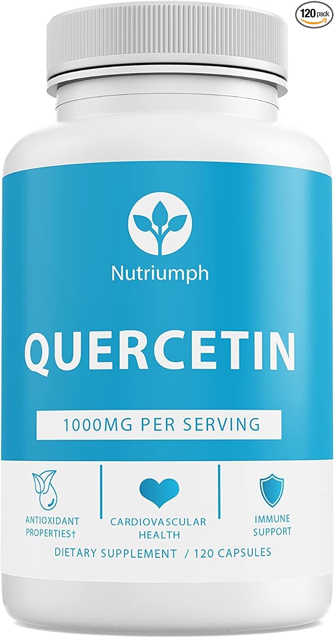 Quercetin 1000mg per Serving | Antioxidant Properties, Overall Health & Immune Support Supplement | 120 Capsules