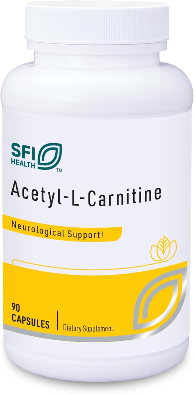 Klaire Labs Acetyl-L-Carnitine 500 mg - Hypoallergenic Acetyl L-Carnitine Supplement - Promotes Cognitive Health, Energy Production & Brain Support (90 Capsules)