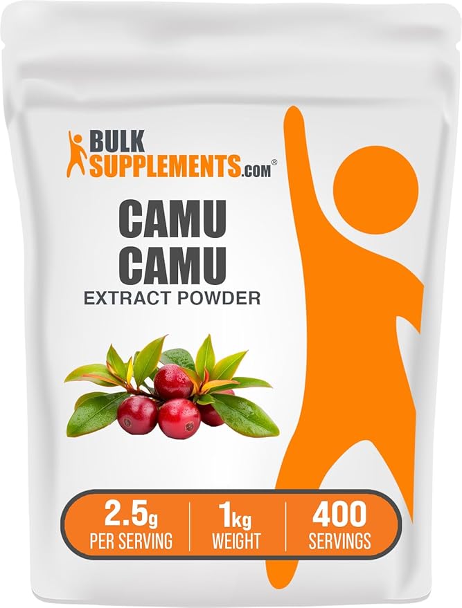 BulkSupplements.com Camu Camu Extract Powder - Superfood Supplement, Camu Camu Supplement - Vegan & Gluten Free, 2.5g per Serving, 1kg (2.2 lbs) (Pack of 1)