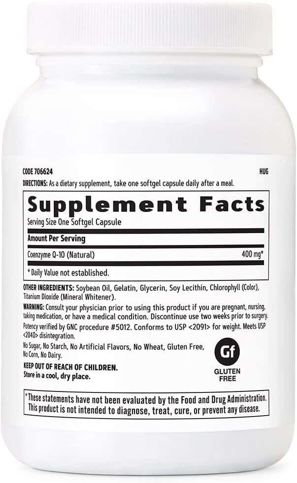 GNC CoQ-10 400mg | Supports Heart Health | 60 Count