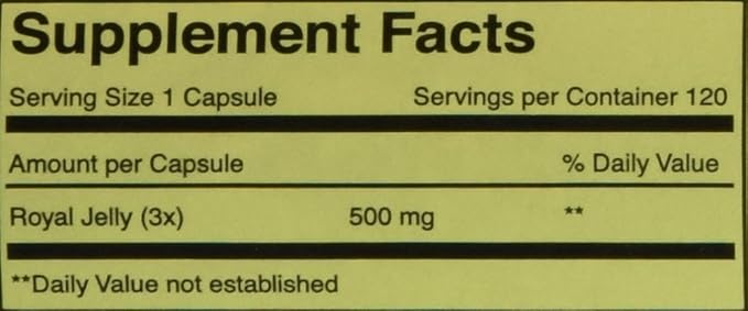 Durham's Royal Jelly 500 mg (120 capsules)