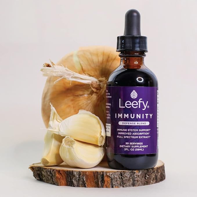 Leefy Organics Immunity Defense Blend - Organic Immune Support Supplement, Fast Absorbing Immunity Supplement, Immune Boosters for Adults, Immune Boost, Immune System Booster, Immunity Boost - 2 Oz