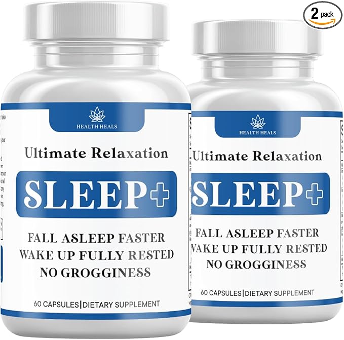 Relaxation Sleep Aid, Natural Non-Habit Forming, Sleep Supplement Developed to Support for Longer & Better Sleep, Chamomile, Magnesium, Melatonin, Ashwagandha, GABA, Drug-Free (120 Count)
