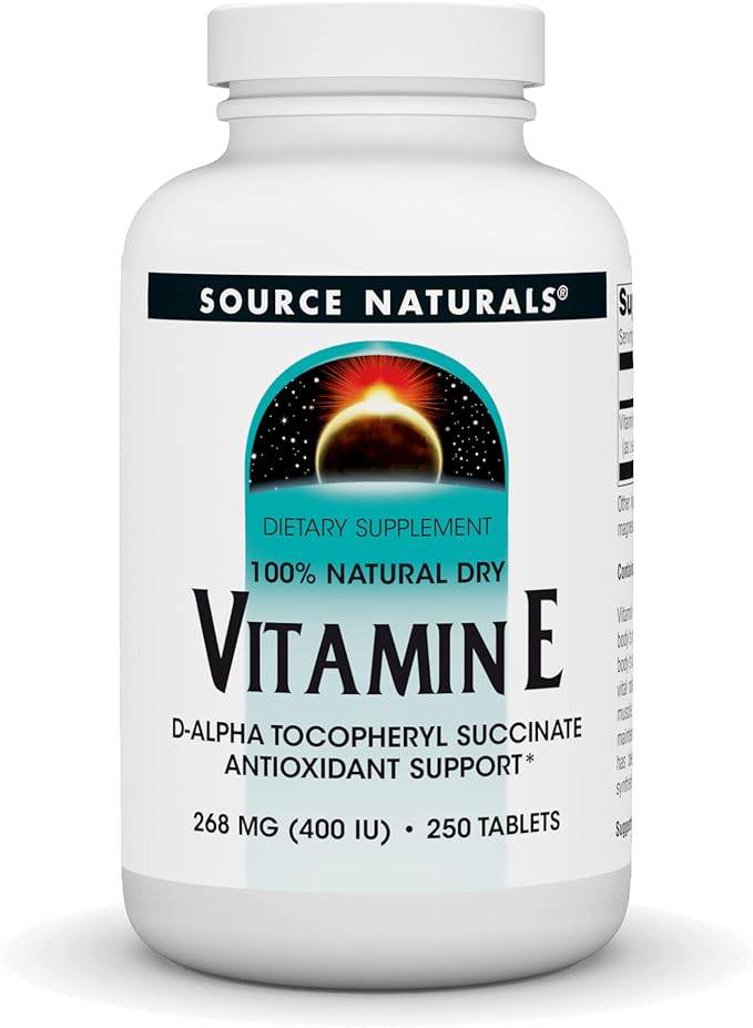 Source Naturals Vitamin E, 400 iu Fat-Soluble Antioxidant - 250 Tablets